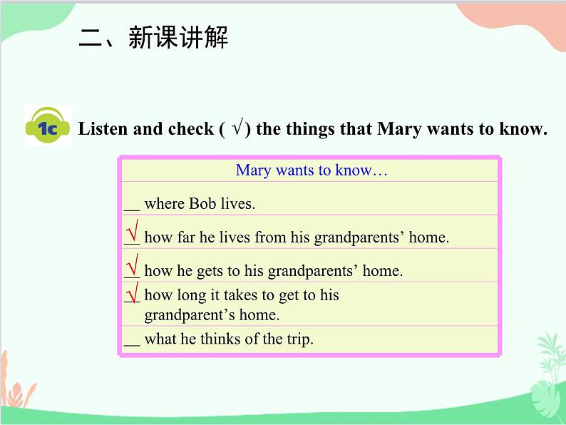 人教新目标版英语七年级下册 Unit 3 How do you get to school？Section B (1a-2d)课件05