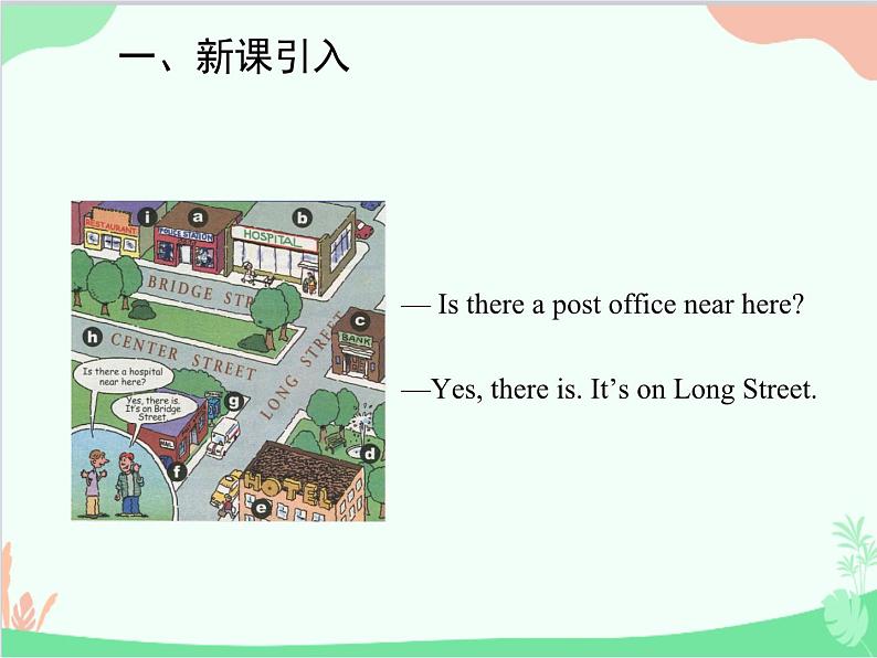 人教新目标版英语七年级下册 Unit 8 Is there a post office near here？Section A (3a-3c)课件第2页