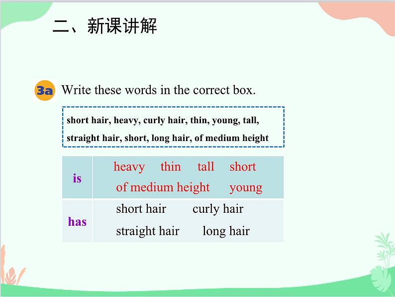 人教新目标版英语七年级下册 Unit 9 What does he look like？Section A (3a-3d)课件第6页