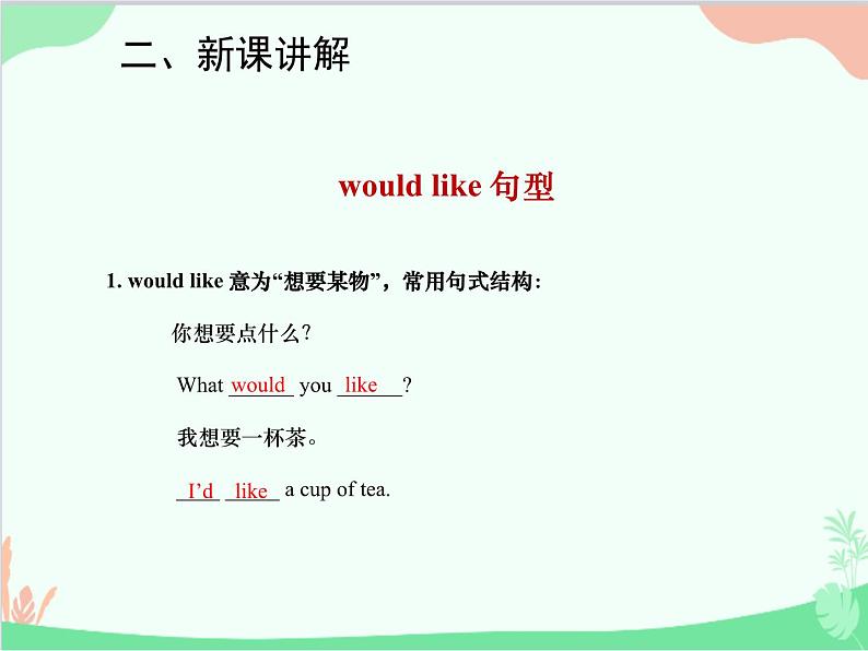 人教新目标版英语七年级下册 Unit 10 I'd like some noodles.Grammar课件04