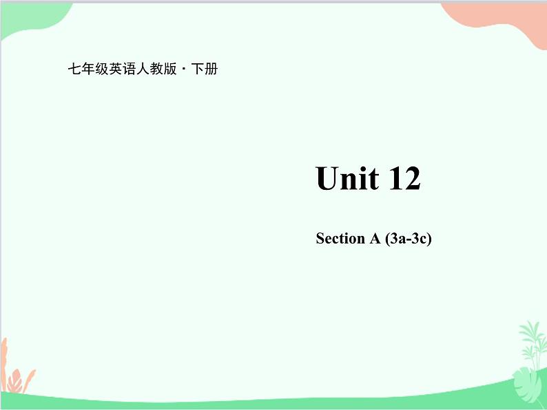 人教新目标版英语七年级下册 Unit 12 What did you do last weekend？Section A (3a-3c)课件01