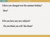 冀教英语八年级上册 Unit 1 Lesson 1 Back to School PPT课件