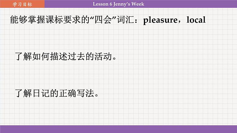 冀教英语八年级上册 Unit 1 Lesson 6 Jenny's Week PPT课件02