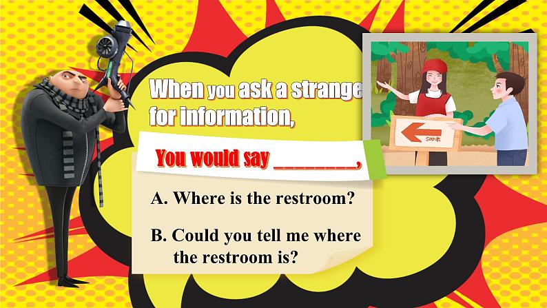 【公开赛课】人教初中英语课件九上unit3 Could you please tell me where the restroom are. SectionB 阅读2a-2c 课件+音视频06