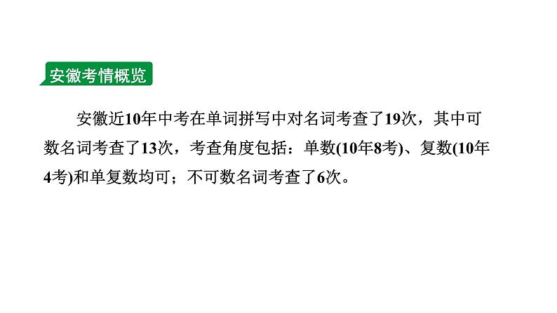 2024安徽中考英语二轮复习 微专题 名词填空（针对单词拼写）（课件）第2页