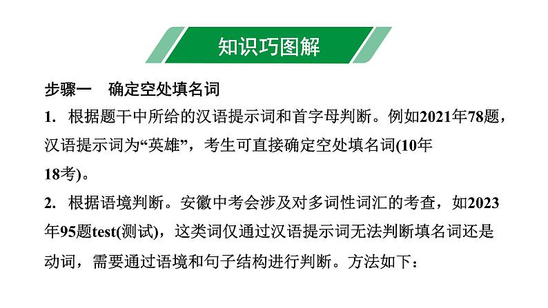 2024安徽中考英语二轮复习 微专题 名词填空（针对单词拼写）（课件）第3页