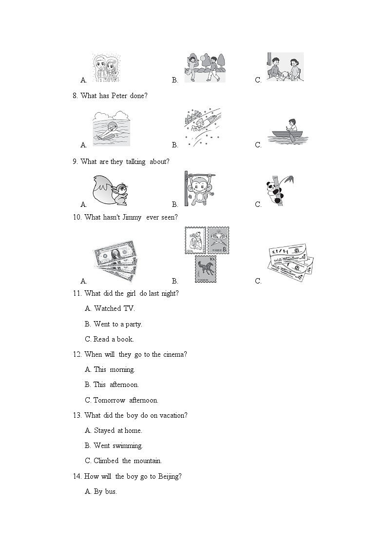 人教版（新目标）八年级下册英语期末测试_09（含听力，附答案）02