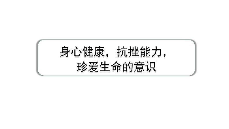 2024成都中考英语教材词汇默写 身心健康，抗挫能力，珍爱生命的意识 （课件）第1页