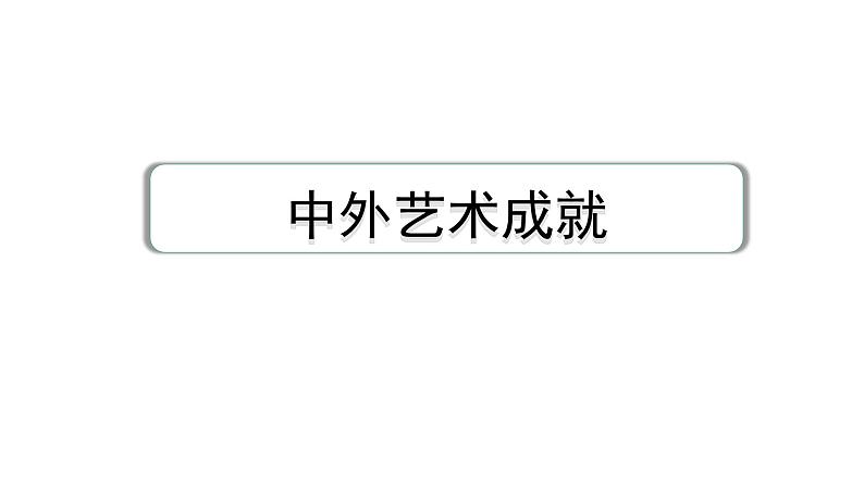 2024成都中考英语教材词汇默写专题 中外艺术成就  (课件)第1页