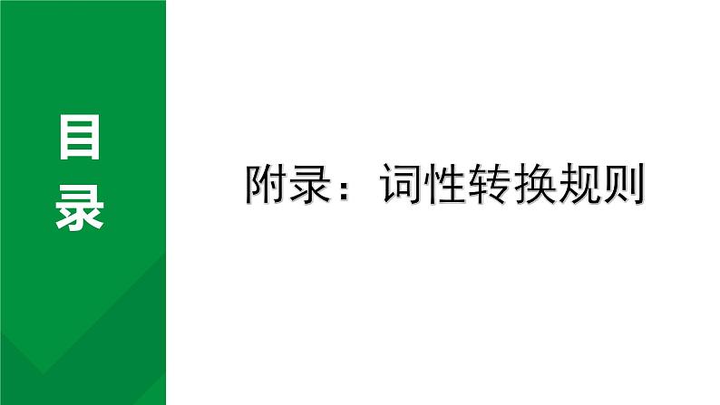 2024成都中考英语试题研究 附录：词性转换规则词 教材词汇默写【课件】第1页