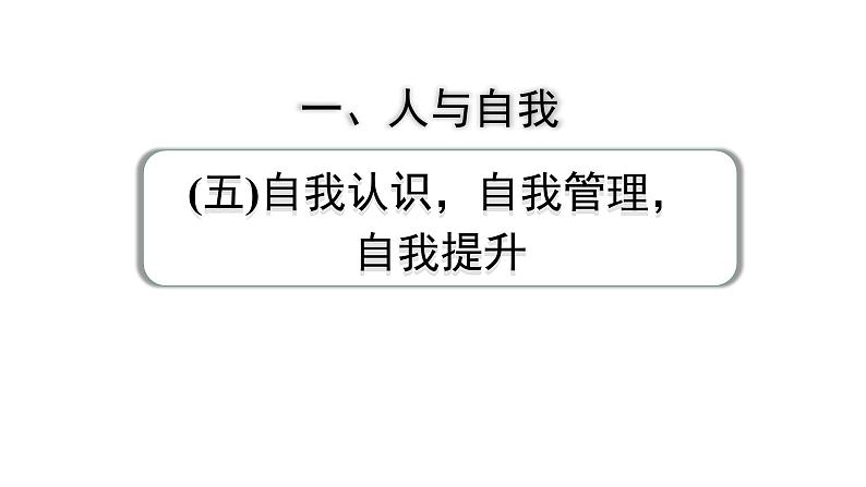 2024成都中考英语试题研究 人与自我（五）自我认识，自我管理，自我提升 教材词汇默写【课件】第1页