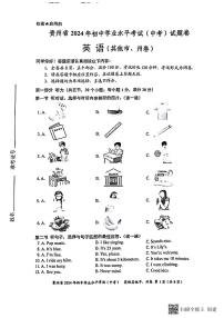 2024年贵州省中考英语试题（其他市、州卷）