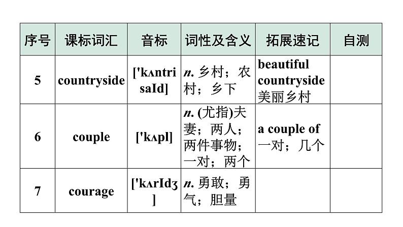 2024广东中考英语三轮冲刺 课标词汇速记（第9-12天）（课件）第4页