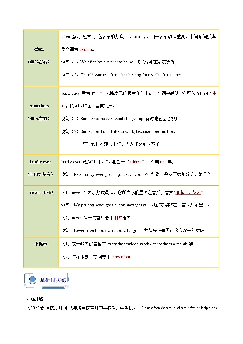 第03练 频度副词-【暑假衔接】七升八年级英语（人教版）02