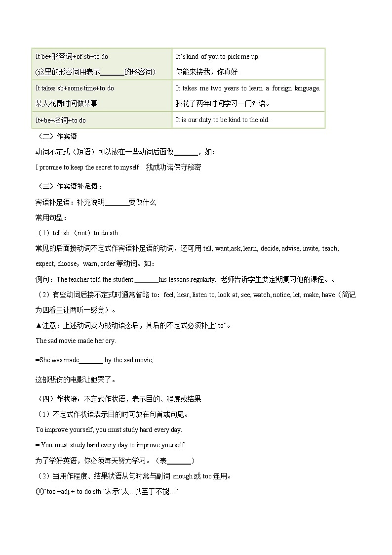 第09练 动词不定式-【暑假衔接】八年级英语（人教版）（原卷版）第2页