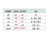 2024山东中考英语二轮复习 微专题 动词不规则变化自测表（课件）