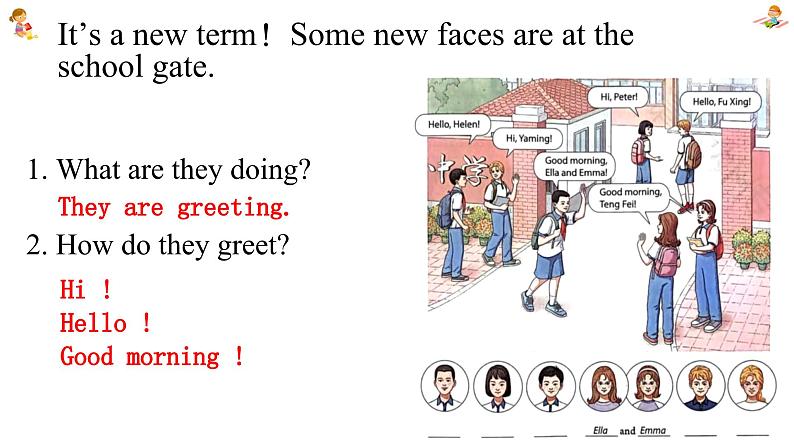 课件 新人教版7年级英语 Starter Unit 1 第一课时 How do you greet people Section A 1a-2d第4页