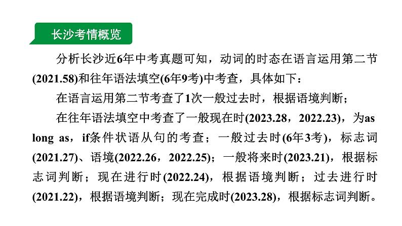 2024长沙中考英语二轮复习 专题一 第4讲 动词的时态（课件）04