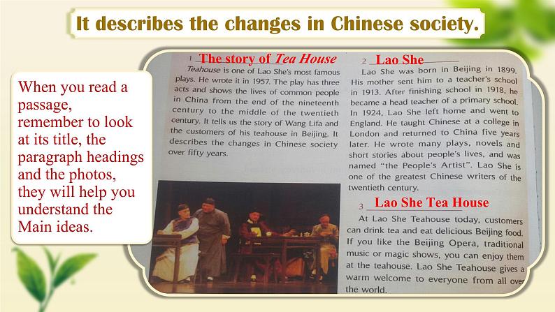 【公开赛课】外研初中英语课件八上Module 5 Unit2 It describes the changes in Chinese society08