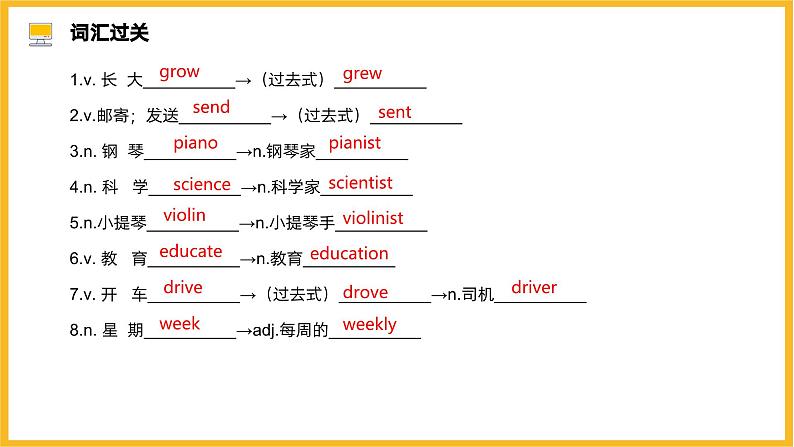 人教版初中英语8上Unit6 I'm going to study computer science单元复习课件04