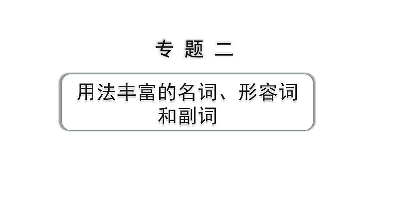 2024中考英语二轮复习第二部分专题二微专题4用所给名词的适当形式填空(课件)第1页