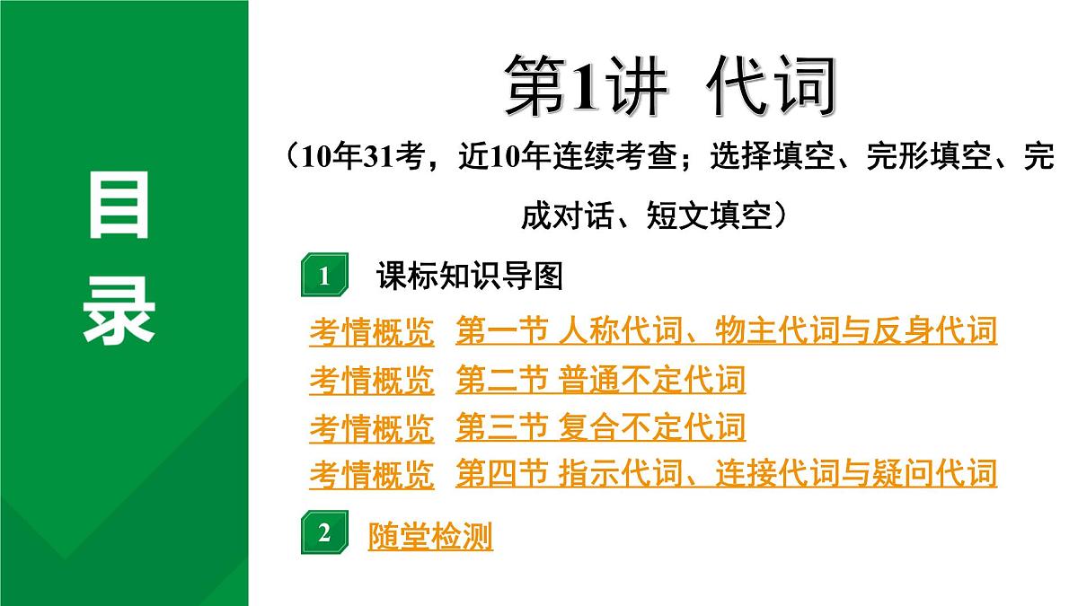 2024中考英语二轮复习第二部分专题三第1讲代词(课件)第2页