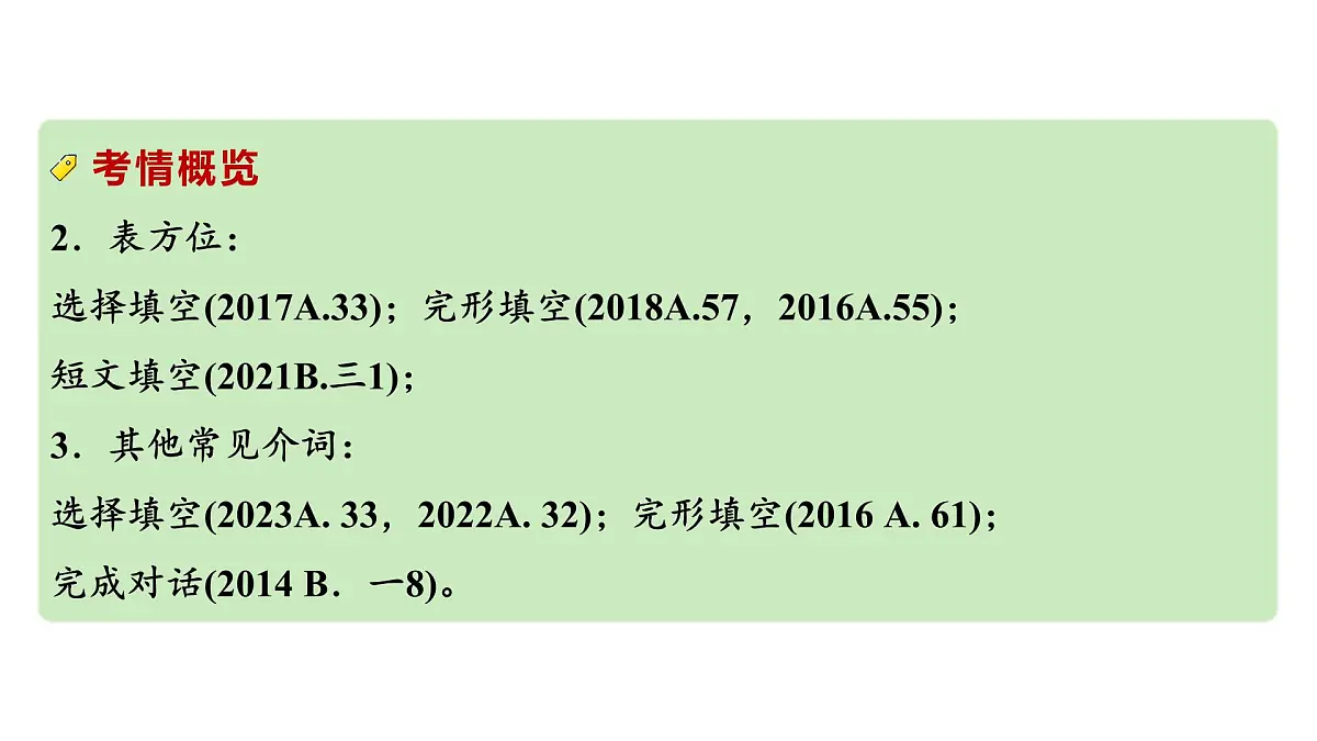 2024中考英语二轮复习第二部分专题三第3讲介词(课件)第4页
