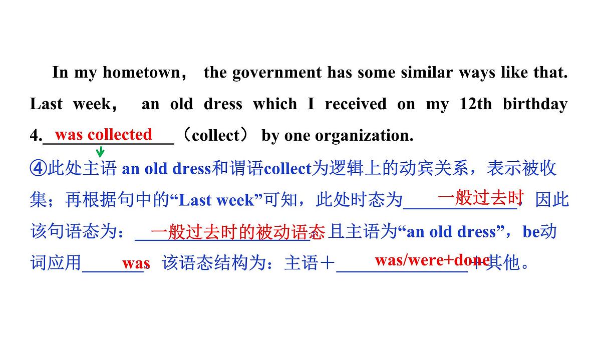2024中考英语二轮复习第二部分专题一第3讲动词的语态(课件)第7页