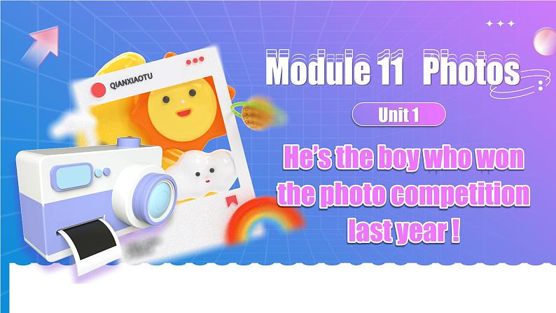 【公开赛课】外研英语初中九上课件 Module 11  Unit1 He’s the boy who won the photo competition last year!01