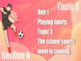 【公開賽課】仁愛初中英語課件八上Unit 1 Playing sports. Topic 3 SectionD