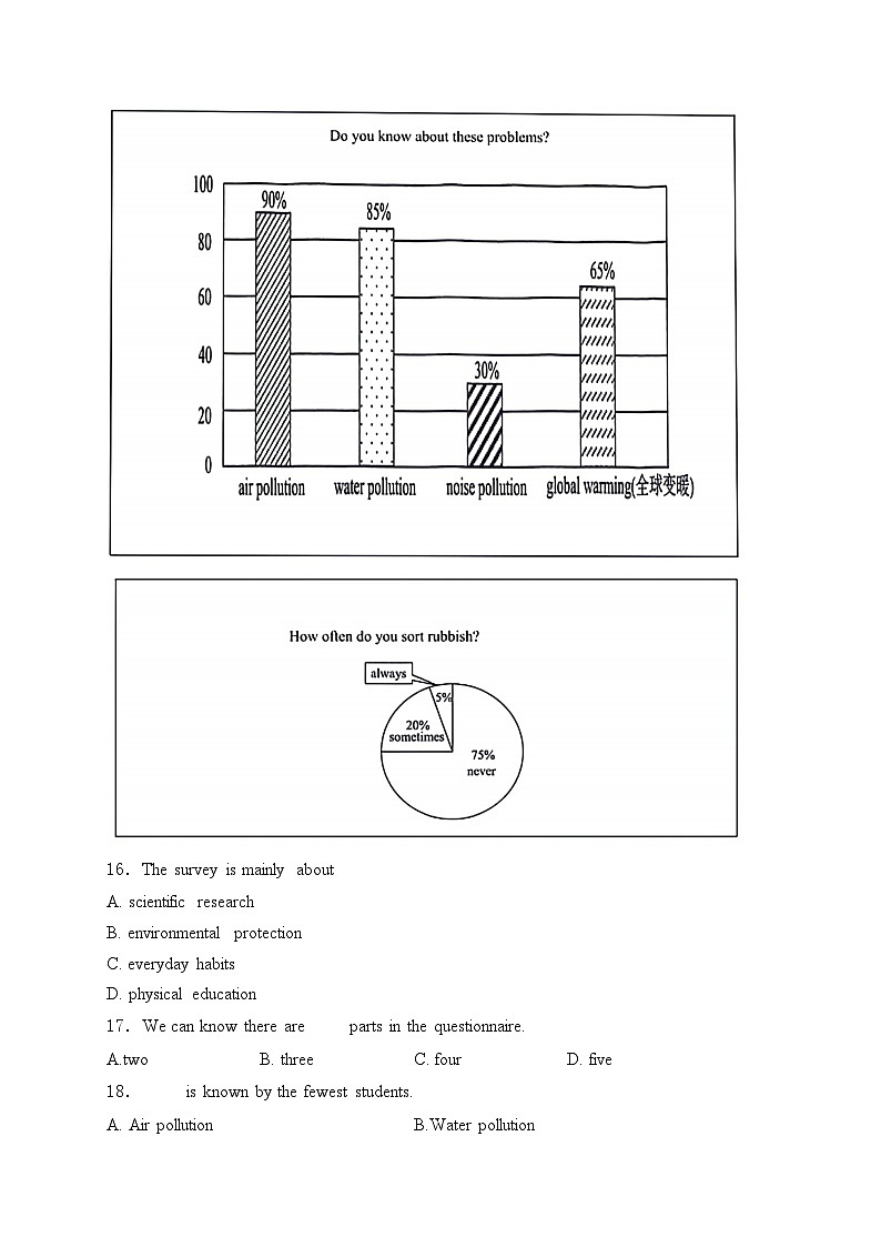 内蒙古自治区满洲里科右前旗2024届九年级下学期中考模拟测试英语试卷(含答案)03