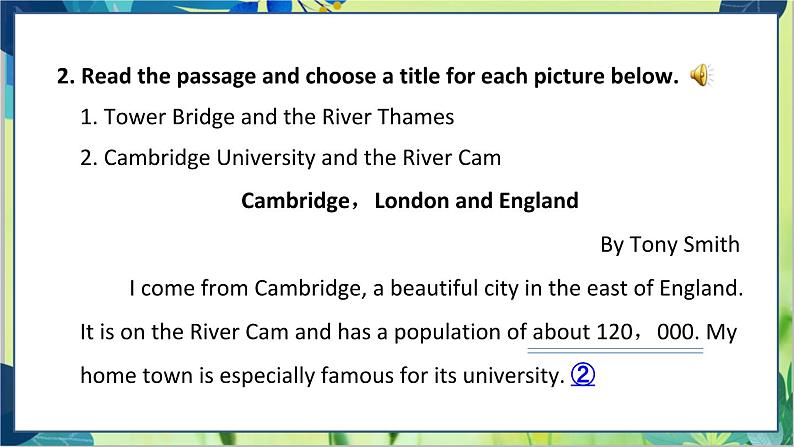 外研版英语八年级上册 M2 Unit 2 Cambridge is a beautiful city in the east of England PPT课件+教案05