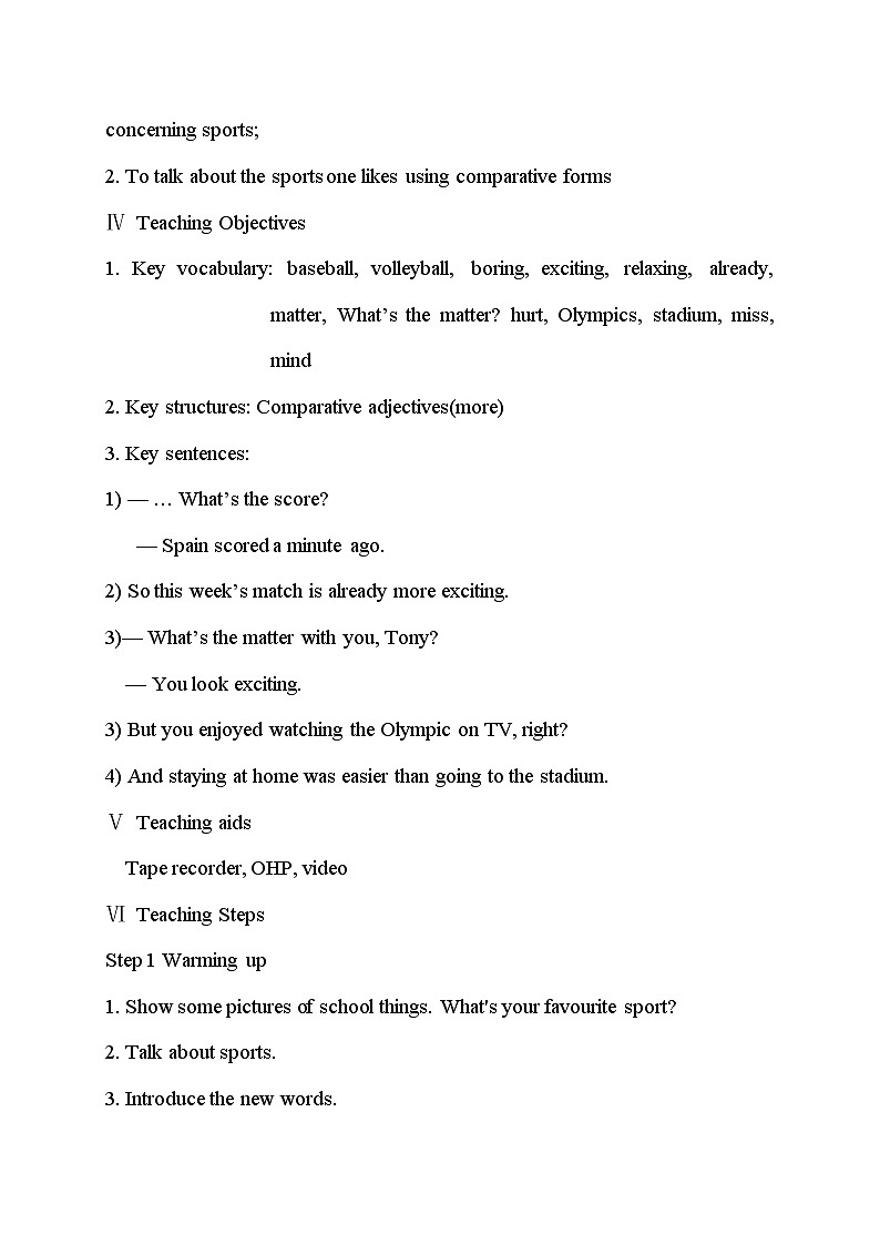 外研版英语八年级上册 M3 Unit 1 Nothing is more enjoyable than playing tennis PPT课件+教案03