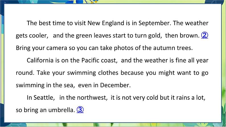 外研版英语八年级上册 M10 Unit 2 The weather is fine all year round. PPT课件+教案06