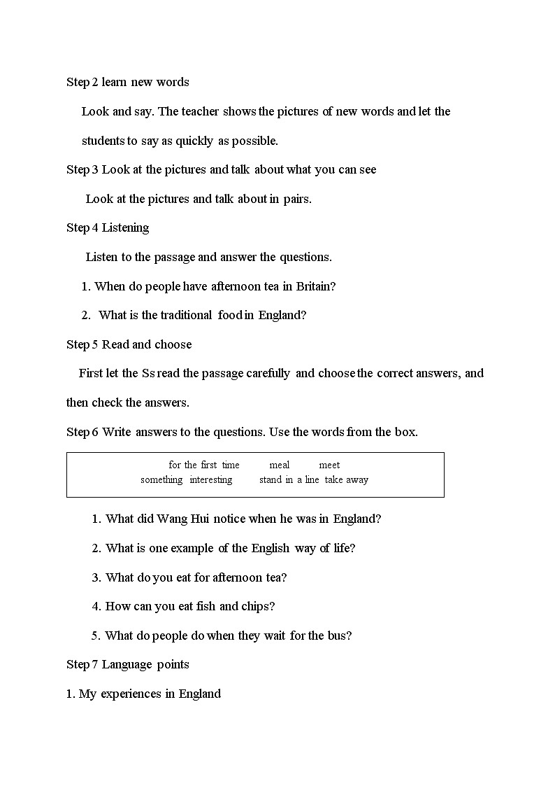 外研版英语八年级上册 M11 Unit 2 In England，you usually drink tea with milk PPT课件+教案02