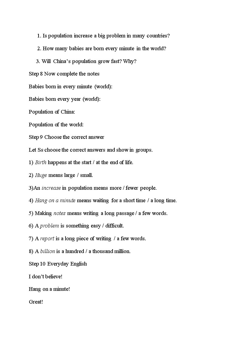 外研版英语八年级上册 Module 9 Unit 1 The population of China is about 1.37 billion PPT课件+教案03