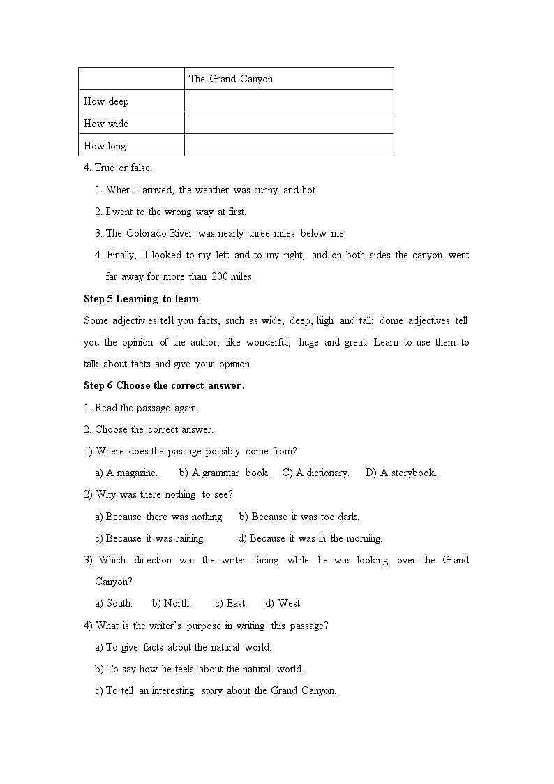 外研版英语九年级上册 M1 Unit 2 The Grand Canyon was not just big PPT课件+教案02