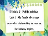 外研版英語(yǔ)九年級(jí)上冊(cè) M2 Unit 1 My family always go somewhere  interesting as soon as the holiday begins PPT課件+教案