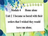 外研版英语九年级上册 M4 Unit 2 I became so bored with their orders that I wished they would leave me alone PPT课件+教案