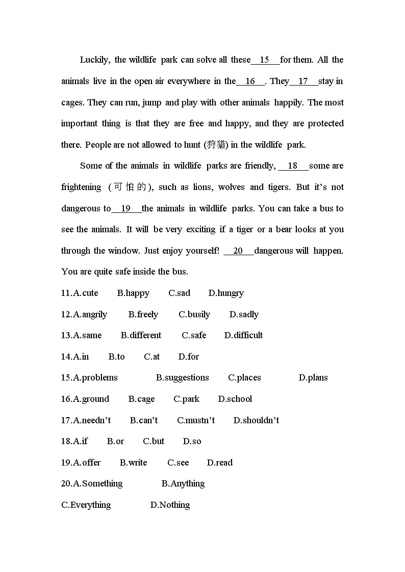 外研版八年级上册英语Module 6 学情评估检测试卷（含答案解析）03