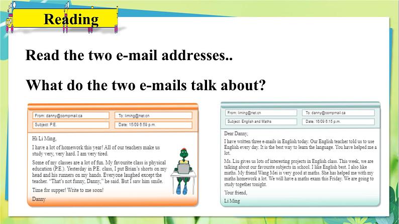 英语冀教版八年级上册 Unit 2 8. Lesson 8 E-mail Helps! PPT课件第6页