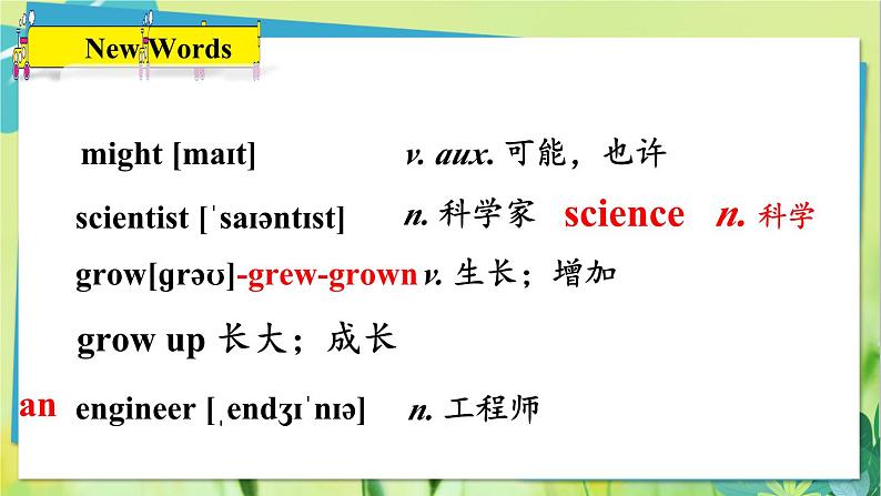 英语冀教版八年级上册 Unit 5 25. Lesson 25 I Want to Be a Teacher! PPT课件08