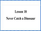 Lesson 18  Never Catch a Dinosaur（课件） 2024-2025学年冀教版英语九年级上册
