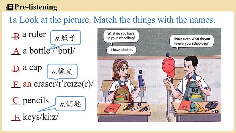 Starter Unit 2 Keep Tidy!  Section A 1a-2e 课件 2024-2025学年人教版七年级英语上册第6页