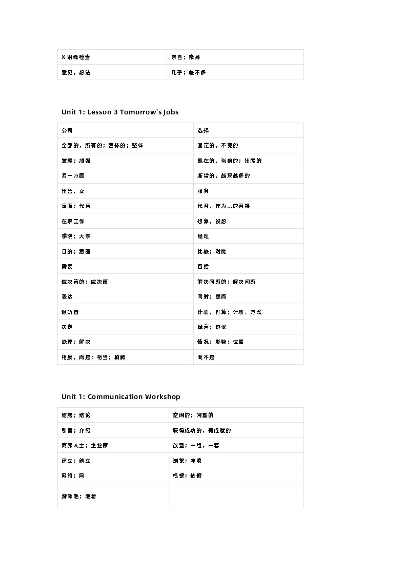 北师大版八年级下册英语单词练习表第2页