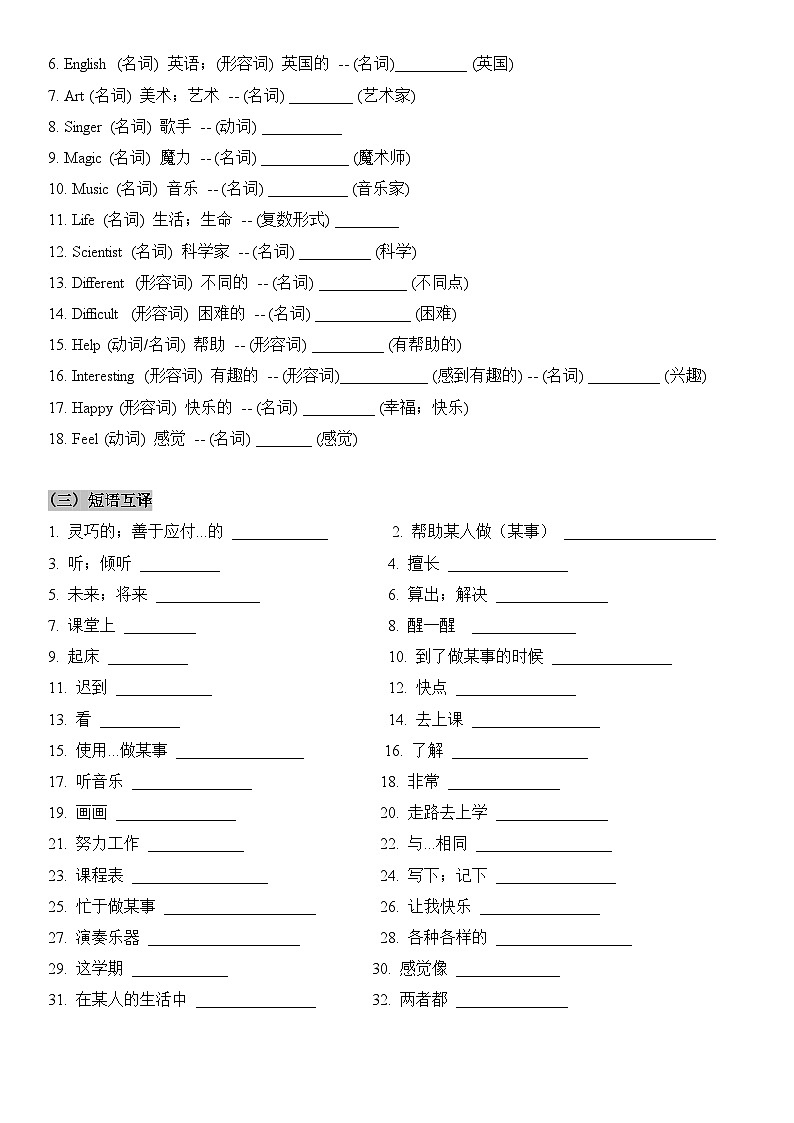 2024新人教版七年级上册英语 Unit 4知识点梳理及语法讲义（教师版+ 学生版）02
