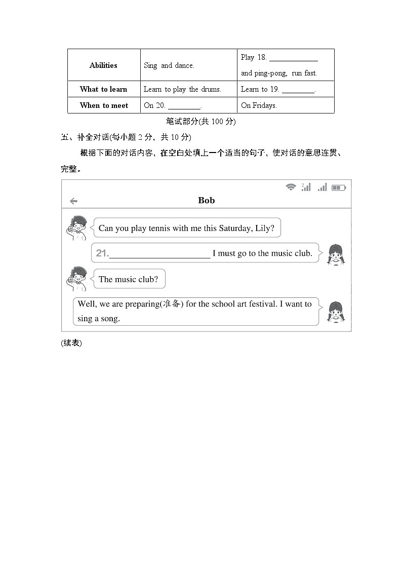 英语人教版（2024）七上（山西）UNIT 5 单元测试03