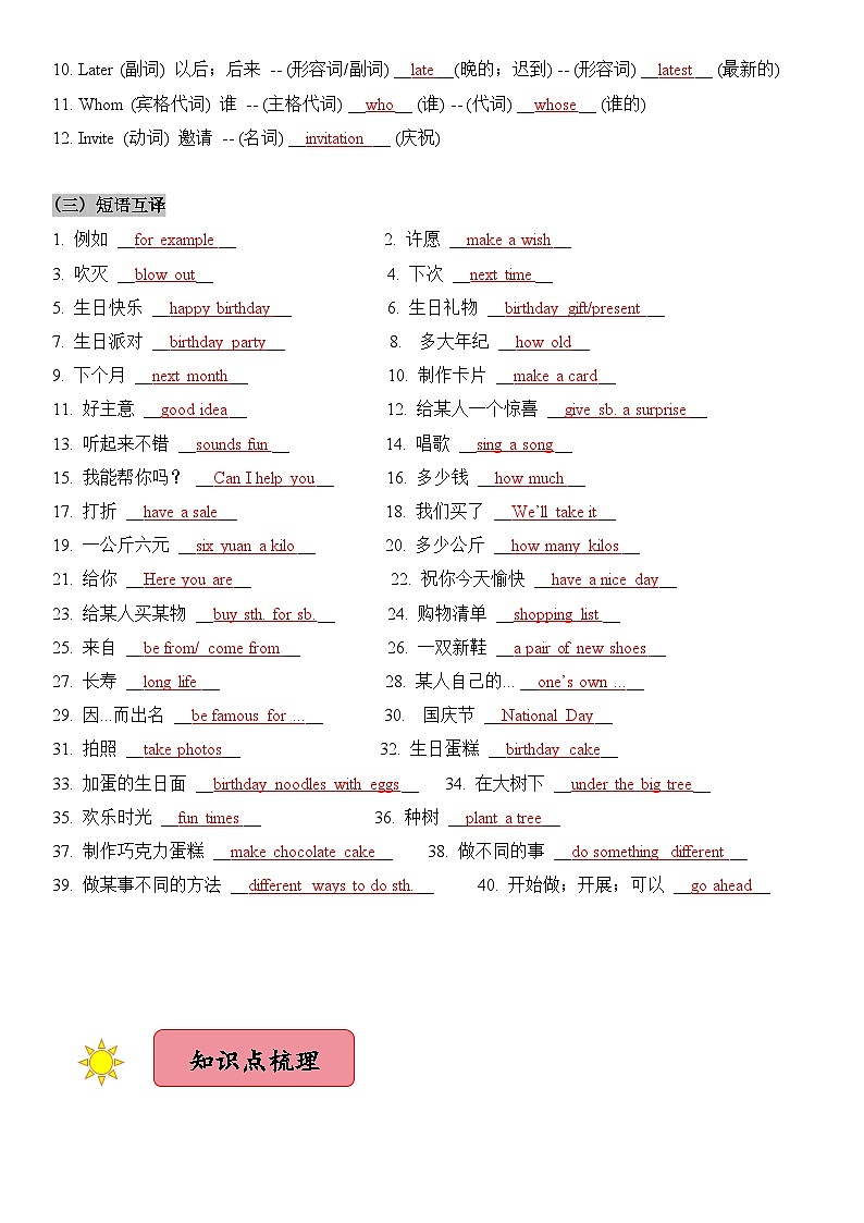 2024新人教版七年级上册英语 Unit 7知识点梳理及语法讲义（教师版+学生版）02