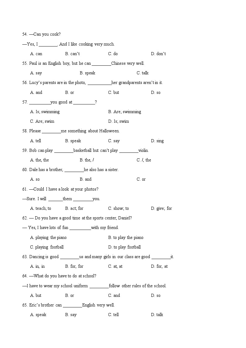 Unit 2 More than fun【单元卷】-（外研版2024）2024-2025学年七年级英语上册03