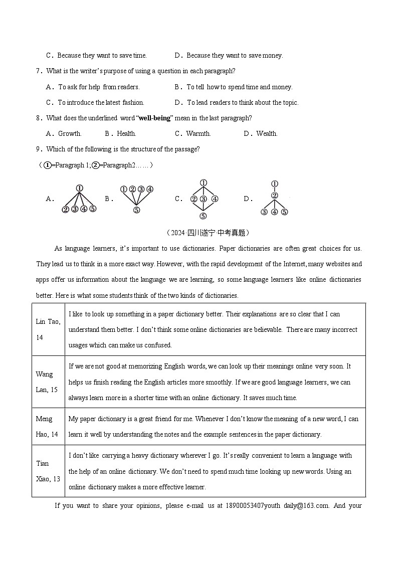 专题14 阅读理解 考点4 议论文（教师卷+学生卷）- 2024年中考英语真题分类汇编（全国通用）03